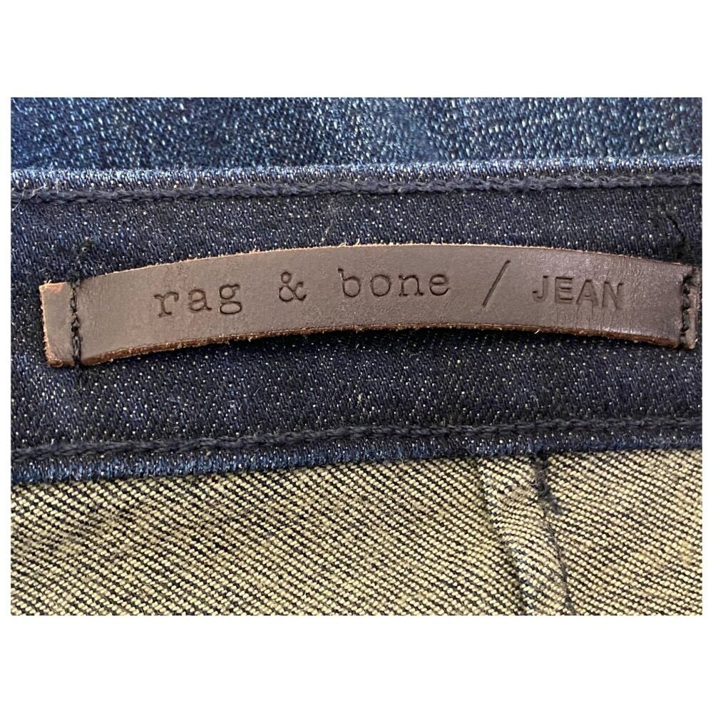Rag & Bone The Skinny Leather Panel Jeans Plymouth Women's Size 26 - Picture 4 of 9